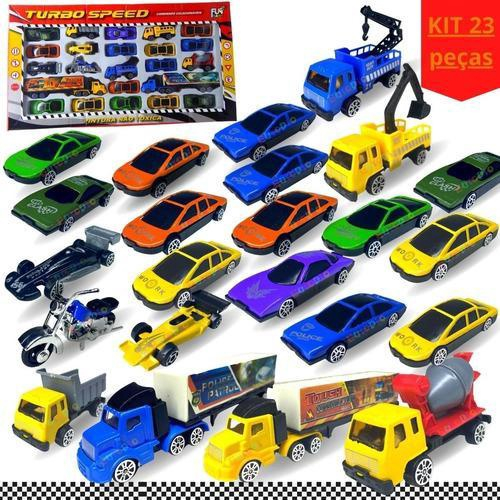 Kit Coleção Carrinhos 25 Pçs Caminhões e Carretas Brinquedo. em Promoção na  Americanas