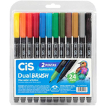 Conjunto Cis Dual Brush 24 Cores Aquarelável