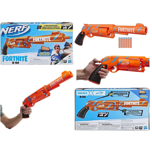 Lançador De Dardos Nerf Fortnite Pistola 6-sh - Hasbro F2684