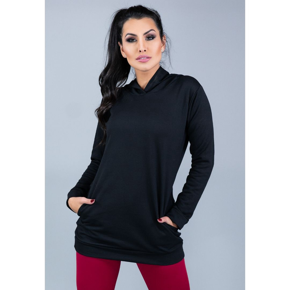 moletom com capuz with quarter zip