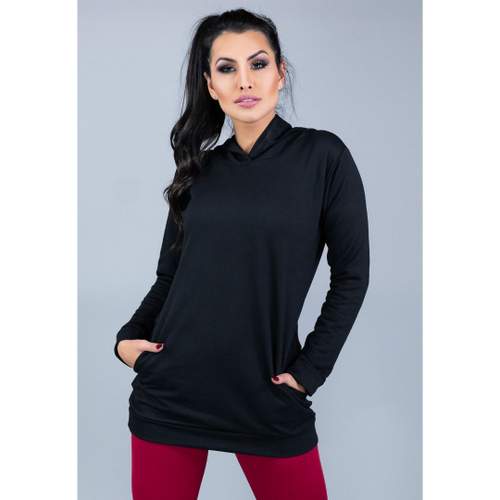 women's funnel neck moletom com capuz