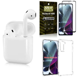 Capinha Moto G200 5G + Fone Bluetooth Ly-122 + Película 3D