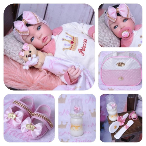 Boneca Reborn Princesa Menina Barata - Com Kit Completo