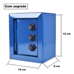 Mini Cofre Porta Moedas E Notas Com Segredo