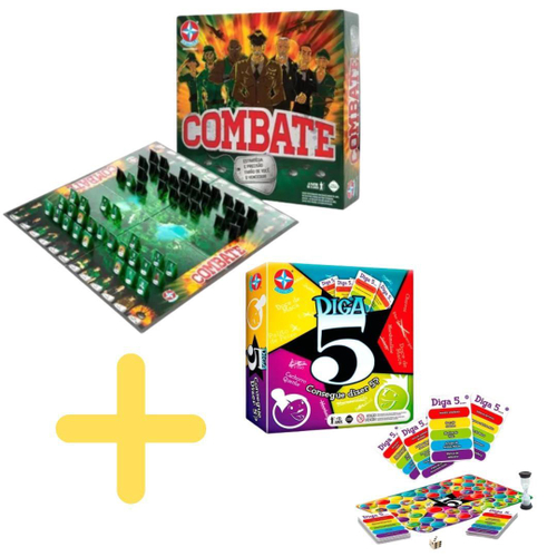 Kit Jogos De Tabuleiros - Central De Jogos - 10 Opções - Estrela no Shoptime