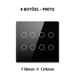 Interruptor Inteligente 4X4 Wifi Tuya 8 Canais - Preto
