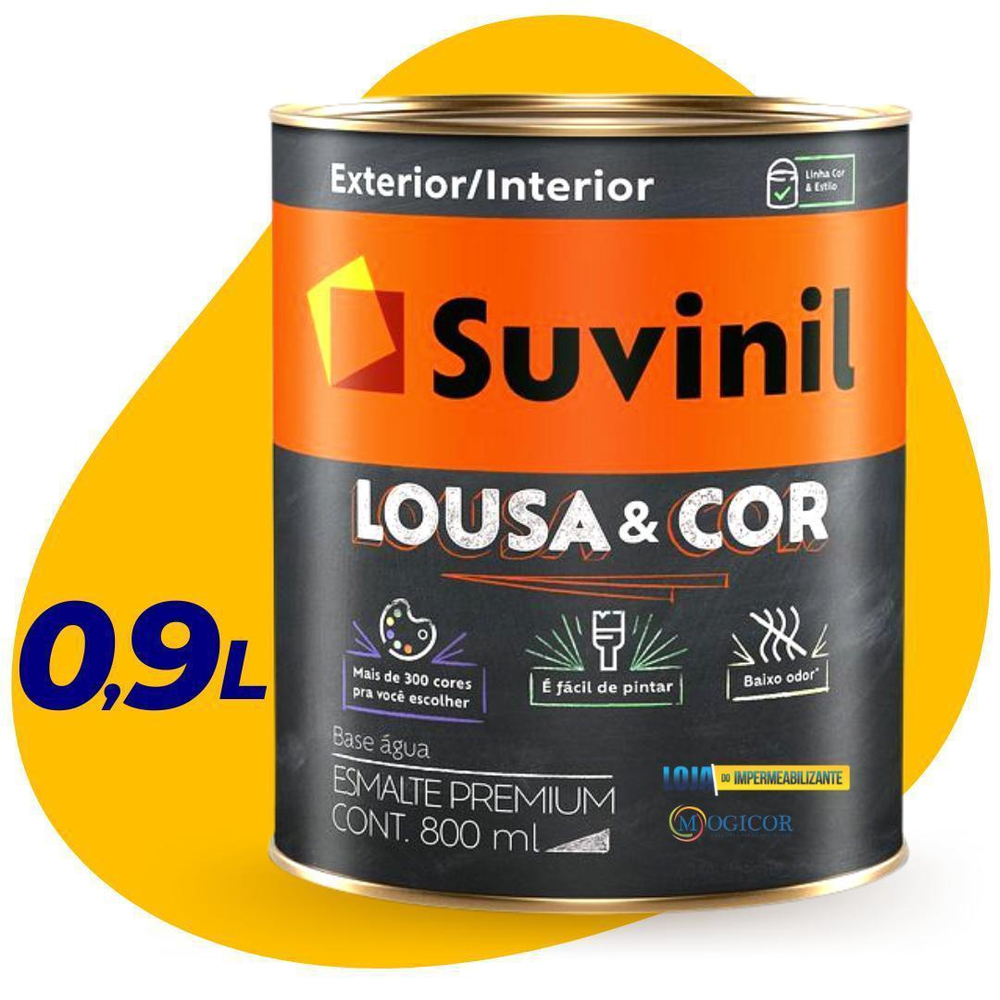 Tinta Lousa Suvinil Esmalte Acetinado Cores 0,9L Parede Giz No Shoptime