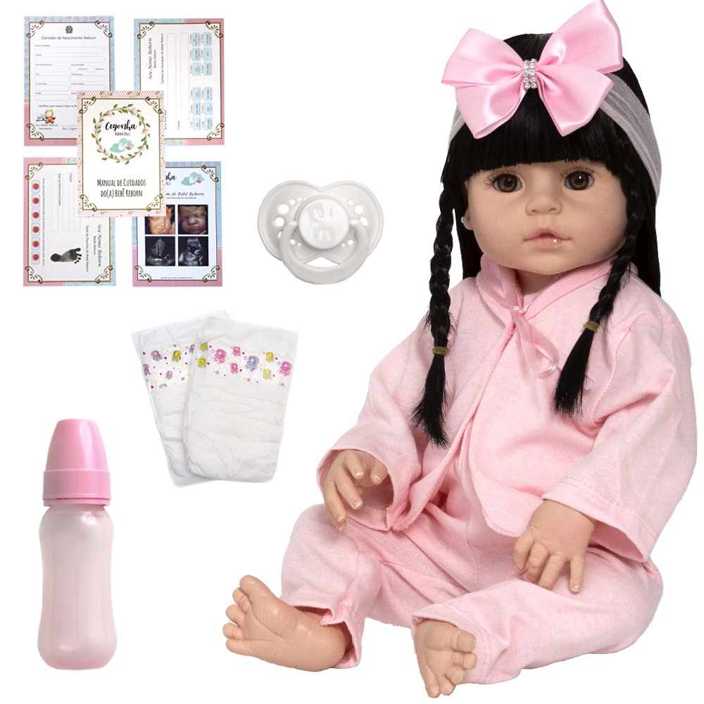 Bebê Reborn Menina Silicone, Fofa, Princesa, Original em Promoção na  Americanas