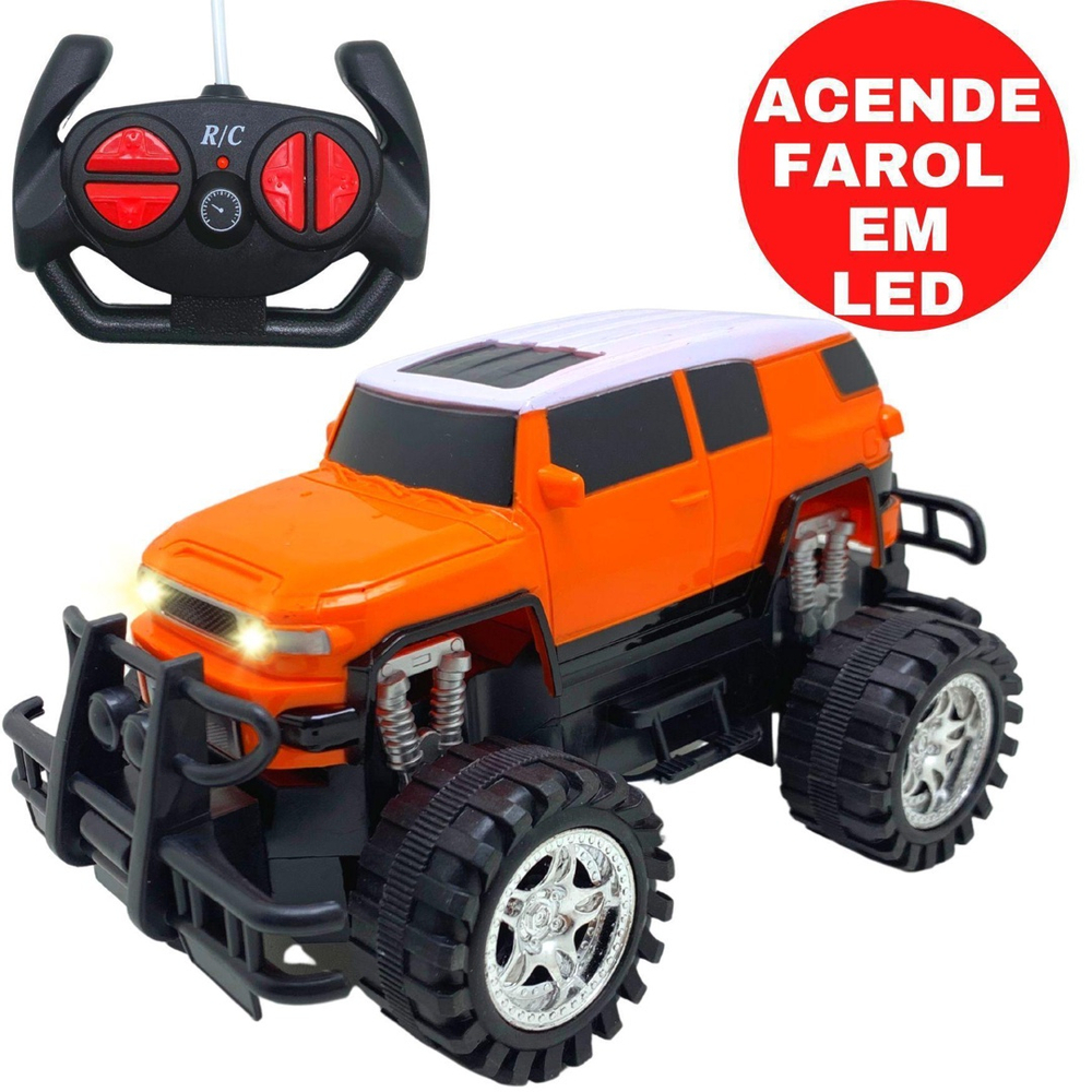 Carrinho Controle Remoto Jipe 4X4 Jeep Off-Road Grande Nf em