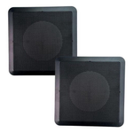 Kit 2 Arandela Quadrada 6 Polegadas Preto Para Falante Teto