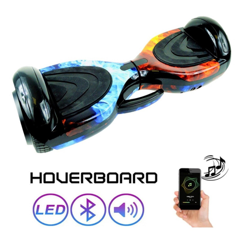 Skate Elétrico Hoverboard 6,5 Led Alça Grande Fogo Água 27100