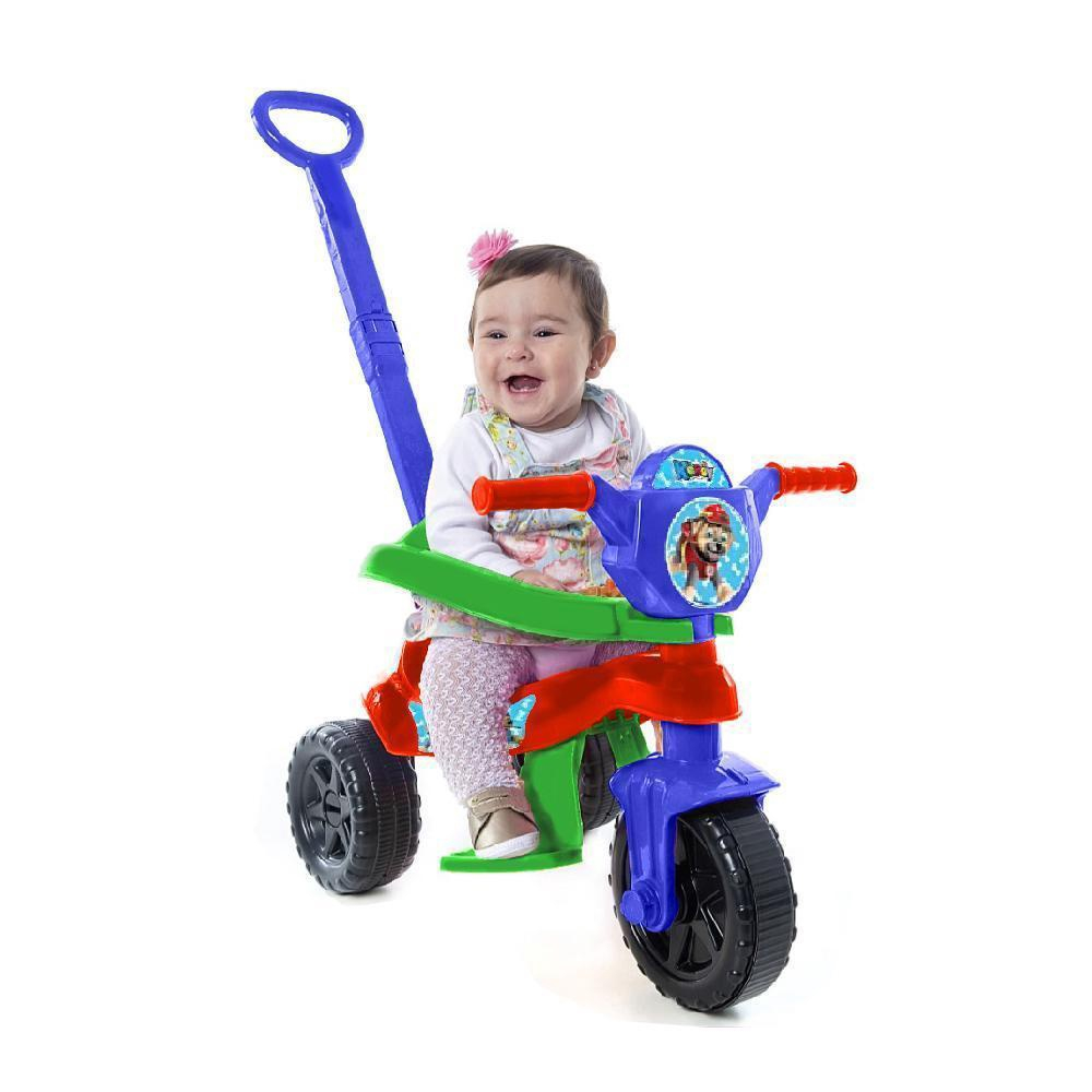 Triciclo Infantil Com Empurrador E Protetor Motoca Carrinho com o