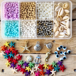 Kit Miçanga Búzios Pulseiras Bijuteria Concha Natural Choker