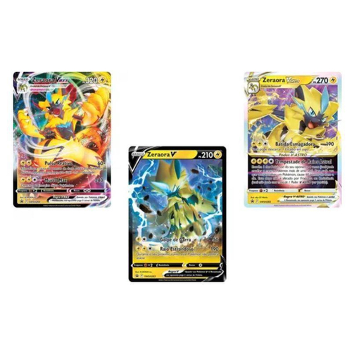 Pokemon tcg Box Deoxys ou Zeraora vmax e V-Astro Deck Copag em