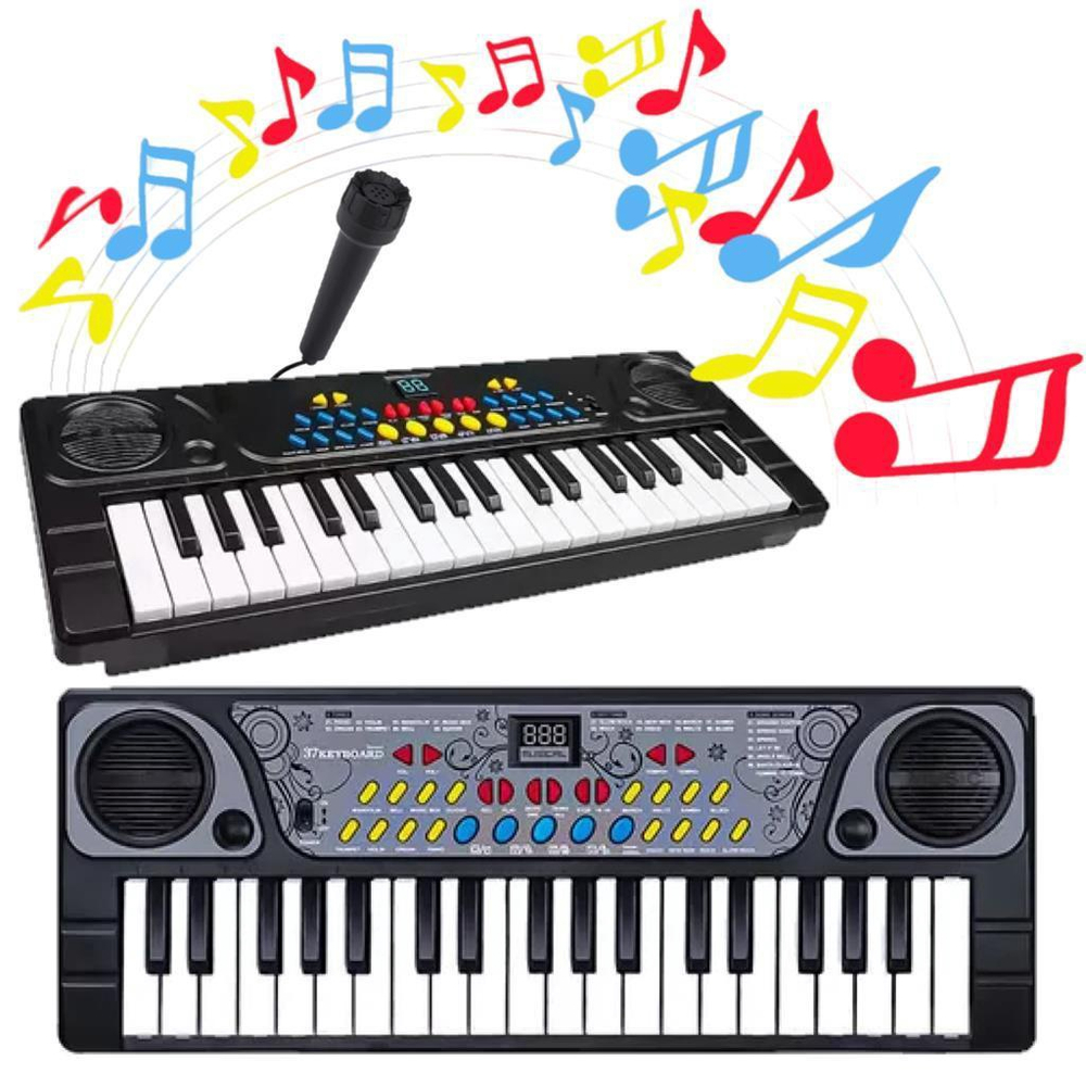 Teclado Infantil Piano Brinquedo Musical Com Karaoke E Microfone