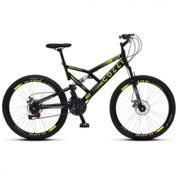 Bicicleta Colli 220 Aro Aéreo 26 21 Marchas Preto/Amarelo Menor preço em Bicicleta Colli 220 Aro Aéreo 26 21 Marchas Preto/Amarelo