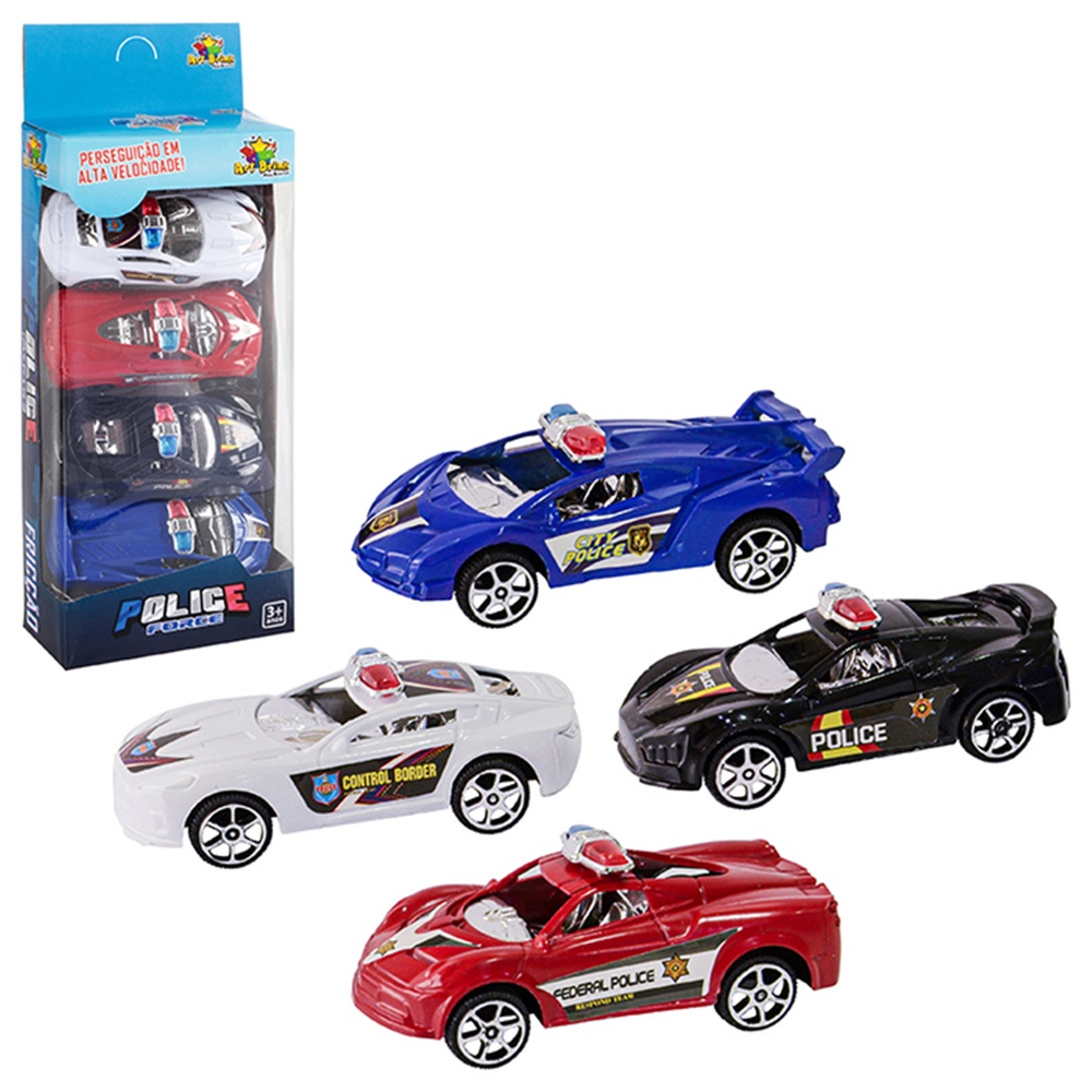 Mini carro de corrida policia art brink