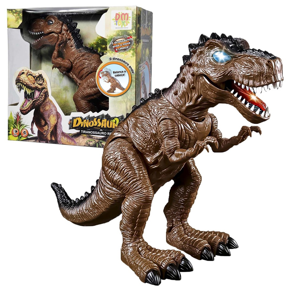 Dinossauro Rex de Brinquedo Anda Som e Luz Tiranossauro