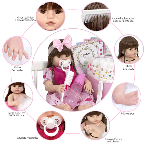 Boneca Bebê Reborn Menina Recém-nascida, INTEIRA EM SILICONE - Artigos  infantis - Setor Bueno, Goiânia 1255009486