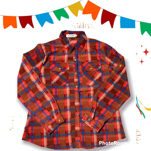 Camisa Xadrez Feminina Manga Longa para Festa Junina