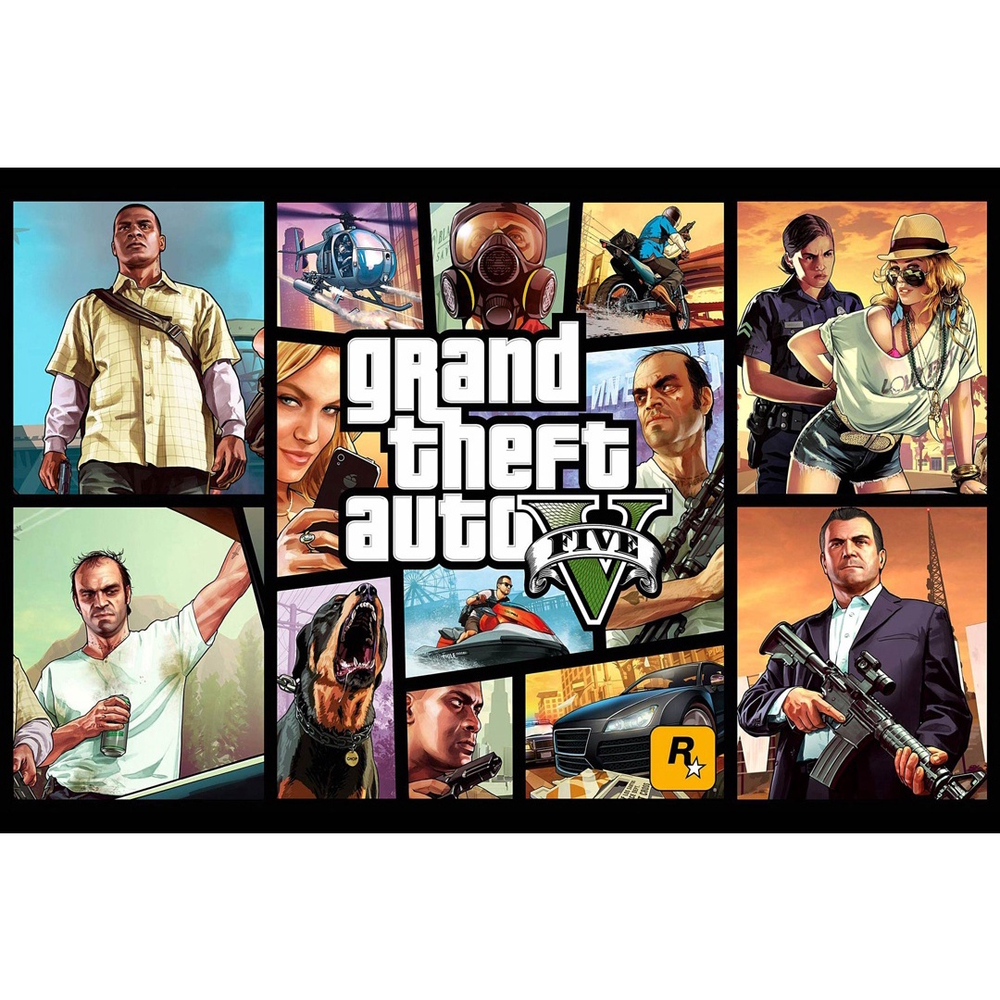 Poster Cartaz Jogo Grand Theft Auto V Gta 5 P - Pop Arte Poster - Pôster -  Magazine Luiza