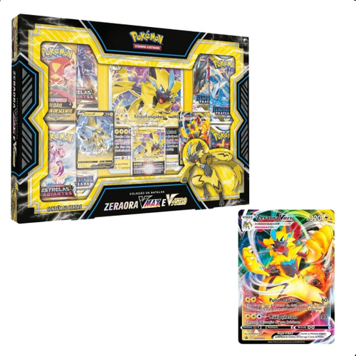 Coleçao Batalha Pokemon Box Zeraora Vmax V-astro Card Copag