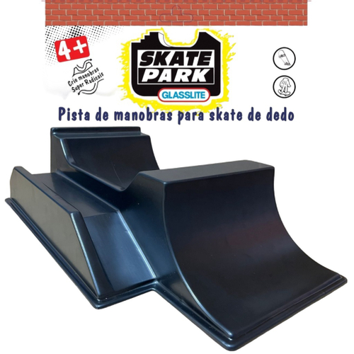 Skate de Dedo Infantil + Rampa Ralf 10cm Original Art Brink em