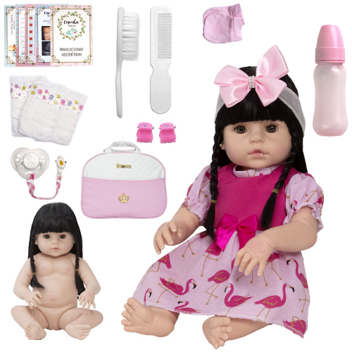 Bebê Reborn Menina Muito Realista + Bolsa no Shoptime