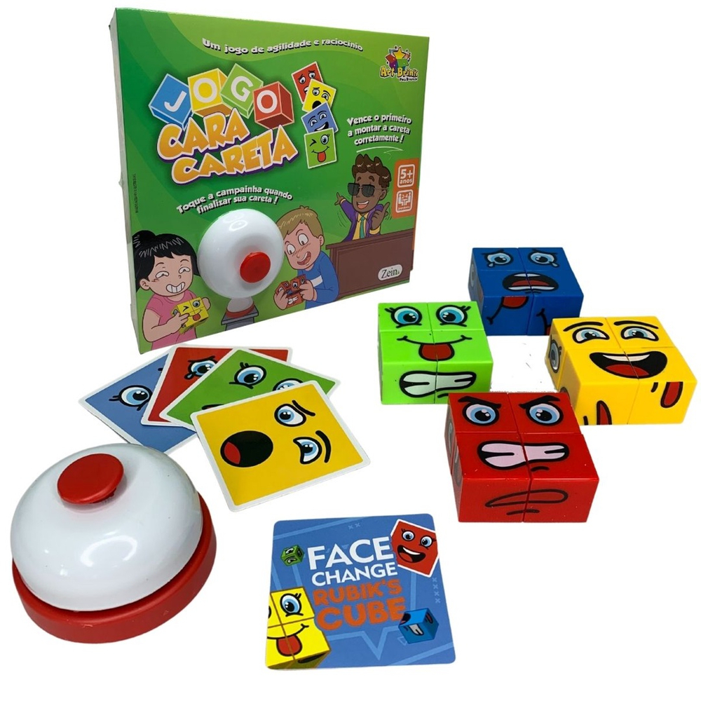 Jogo Educativo Cubo Das Emoções Monta Cara Expressão Faces