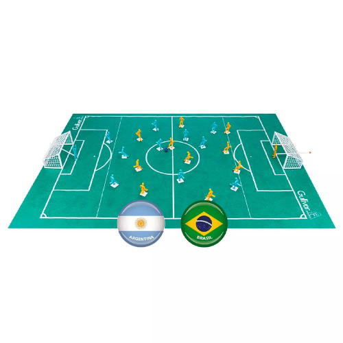 Jogo Futebol Club Total Gulliver Brasil x Argentina Com Campo Edição  Especial Jogadores Pintados A Mão em Promoção na Americanas