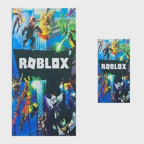 Kit Toalha Banho Infantil Roblox + Toalha Rosto em Promoção na