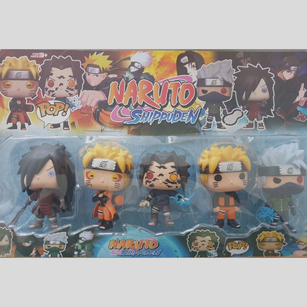 Kit com 5 Bonecos Desenho Naruto Shippuden Pop Grande no Shoptime