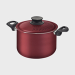Espagueteira Tramontina Paris em Alumínio com Revestimento Interno e Externo em Antiaderente Starflon Max com Tampa de Alumínio Vermelho 24 cm 7,3 L