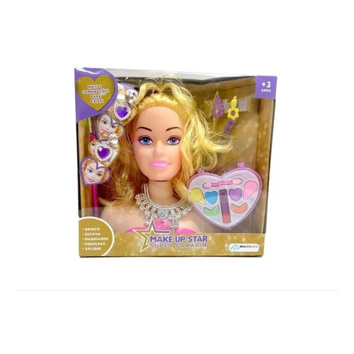 Busto Boneca Barbie Para Pentear E Maquiar Vem Com Maquiagem no Shoptime