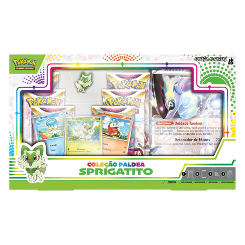 Box Pokémon Coleção Paldea Sprigatito - Copag Loja