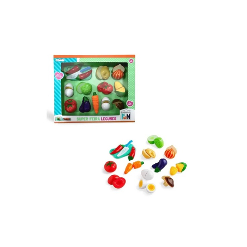 Kit Comidinha Infantil - Creative Fun - Super Feira Legumes - Multikids