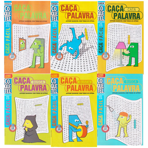 Livro Coquetel Caça Palavras Super nível fácil Ed 06