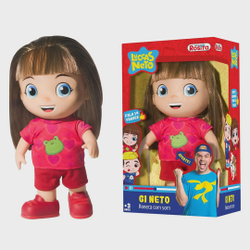 Boneca Gi Neto Aventureira Vermelha Rosita Falante 14 Frases é boa?