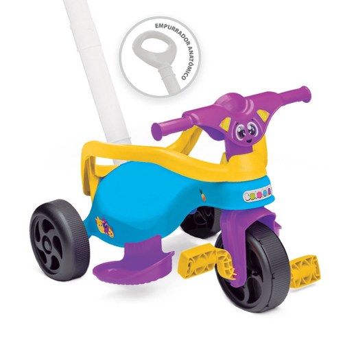 Motoca Infantil Velotrol Haste Passeio Pedal Triciclo Menino