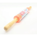 Rolo De Massa Silicone Laranja Cabo De Madeira