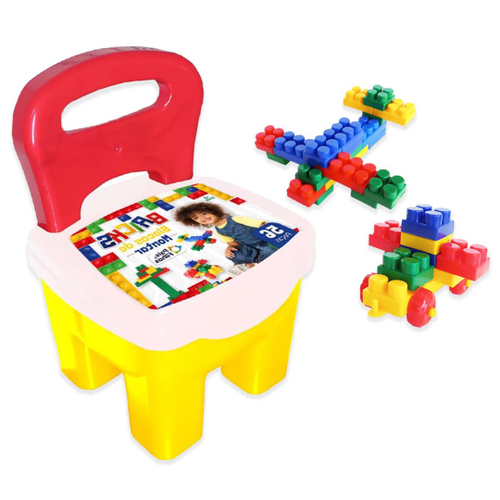 Brinquedo Infantil Blocos De Montar 180 Lego Grande + Bolsa