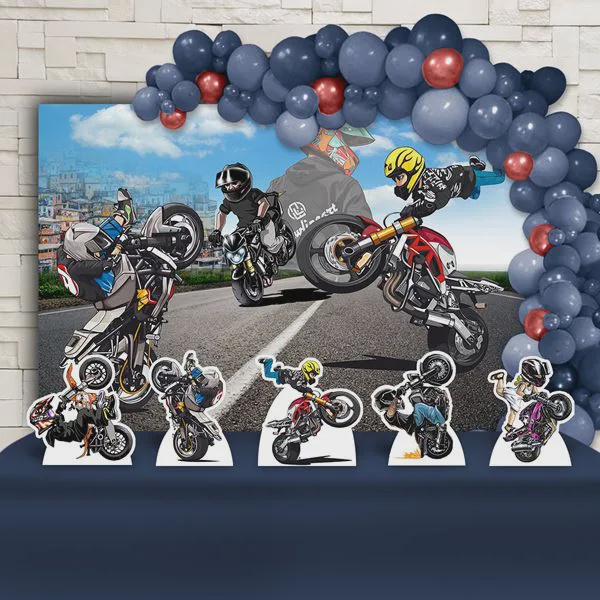 Painel Redondo Infantil Motos Grau Moto Empinando 1,50x1,50 em Promoção na  Americanas