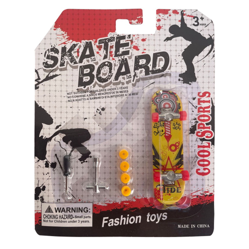 Kit 2 Skate De Dedo C/Lixa Fingerboard Criança + Acessórios