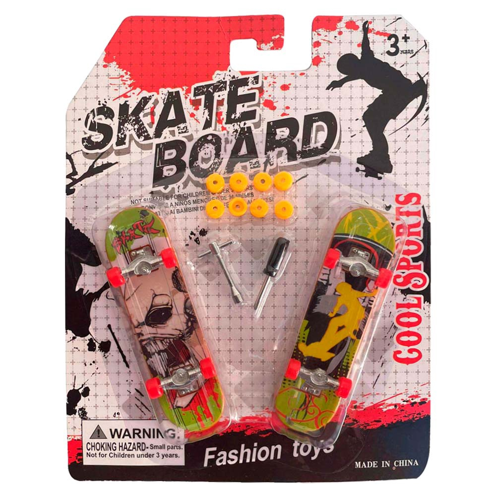 Skate De Dedo Kit 2 Fingerboard Truck Metal Com Ferramentas