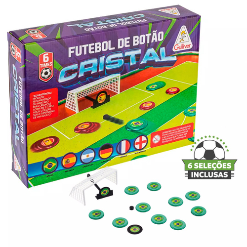 Futebol De Botão Bolão 12 Times Seleções Jogo Infantil Menino Gulliver