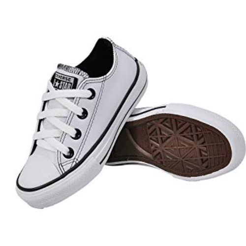 Tênis All Star Converse Preto / Branco Couro em Promoção na Americanas