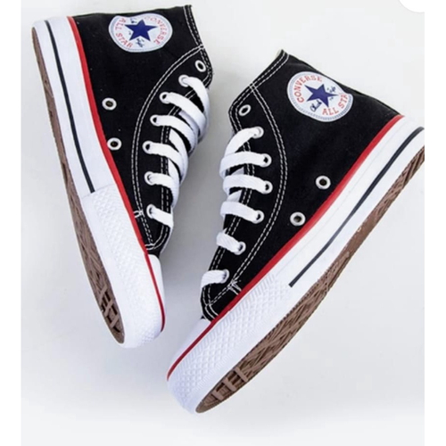 All star cano alto preto sale infantil