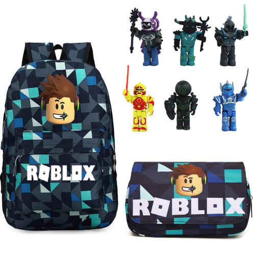 Mochila Roblox Skin Ninja Costas Lancheira Estojo Kit no Shoptime