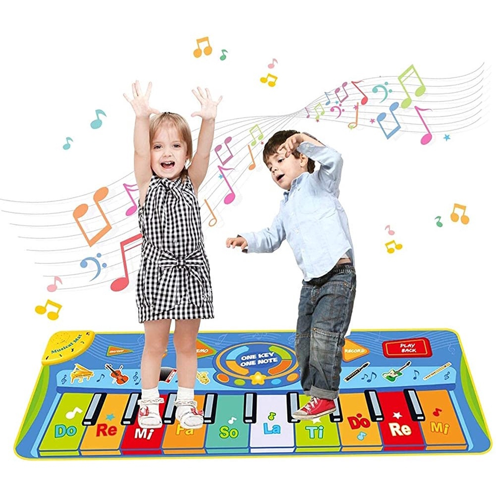 Tapete para tocar piano de chão, tapete de música padrão de instrumento  musical volume ajustável para crianças criança para festa de aniversário  para casa : : Brinquedos e Jogos