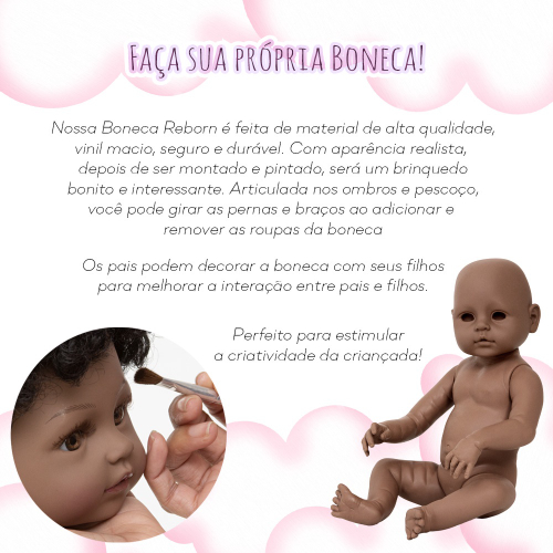 Bebe Reborn Negra Realista Linda Vinil Silicone no Shoptime